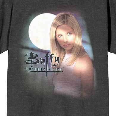 Juniors' Buffy The Vampire Slayer Moon Short Sleeve Graphic Tee