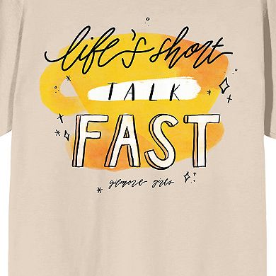 Juniors' Gilmore Girls "Life's Short Talk Fast" Graphic Tee