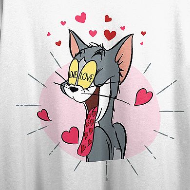 Juniors' Tom & Jerry Valentine's Day Lovestruck Graphic Tee