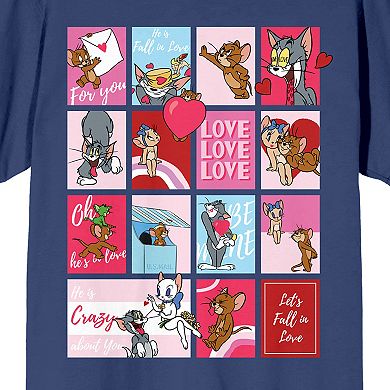 Juniors' Tom & Jerry Valentine's Day Love & Hearts Graphic Tee