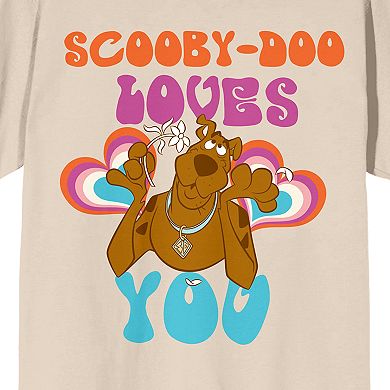 Juniors' Scooby Doo Loves You Valentine's Day Graphic Tee