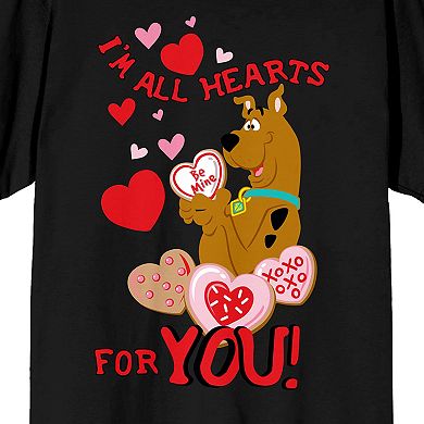 Juniors' Scooby Doo Valentine's Day I'm All Hearts For You Graphic Tee