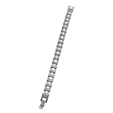 Adornia Stainless Steel Foldover Chain Bracelet