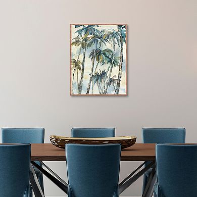 Fine Art Canvas Dancing Palms Light