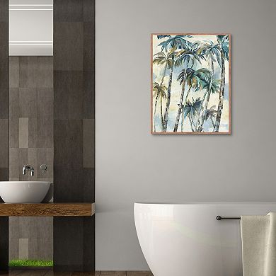 Fine Art Canvas Dancing Palms Light