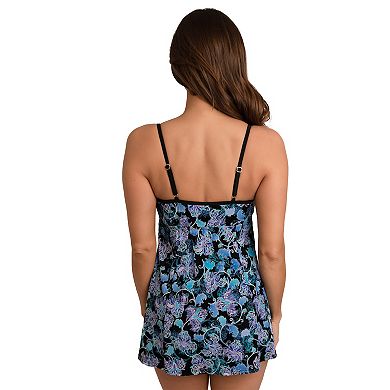 Women's A Shore Fit Tapestry Thigh Solutions Empire Banded Swimdress