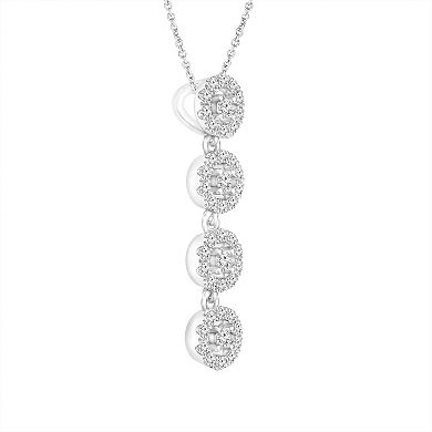 1/3 Carat T.W. Diamond 10k White Gold Pendant Necklace