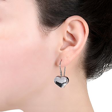 Athra NJ Inc Sterling Silver Wire Heart Drop Earrings