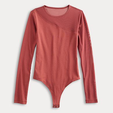 Juniors' SO® Mesh Illusion Knit Bodysuit