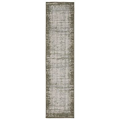 StyleHaven Calla Faded Abstract Green Ivory Indoor Outdoor Area Rug