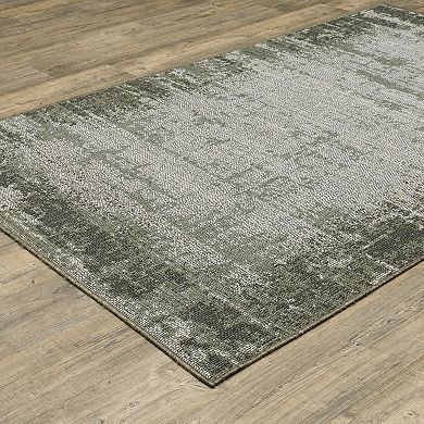 StyleHaven Calla Faded Abstract Green Ivory Indoor Outdoor Area Rug