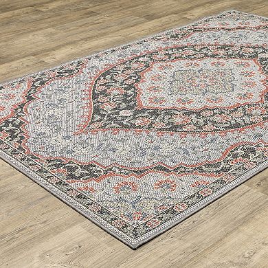 StyleHaven Calla Traditional Medallion Indoor Outdoor Area Rug