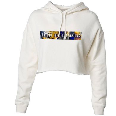Women's The Wild Collective Tan Golden State Warriors 2022/23 City Edition Cropped Pullover Hoodie
