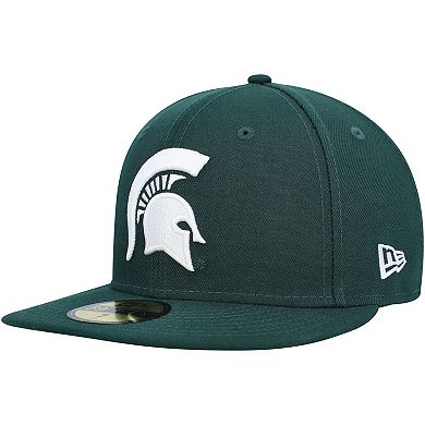 Men's New Era Green Michigan State Spartans Patch 59FIFTY Fitted Hat