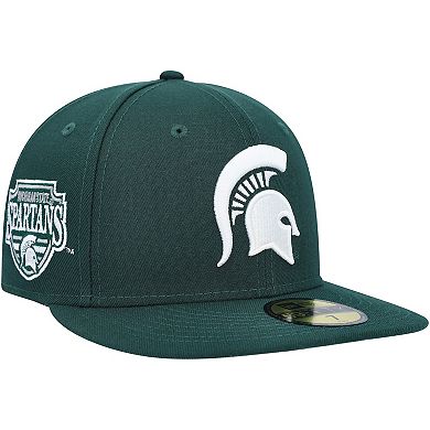 Men's New Era Green Michigan State Spartans Patch 59FIFTY Fitted Hat
