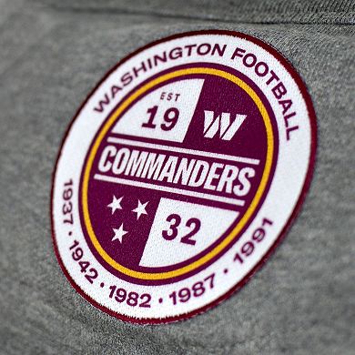 Men's DC PROPER Heather Gray Washington Commanders Signature Raglan Vintage Pullover Sweatshirt