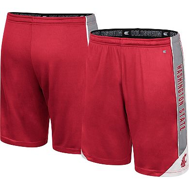 Men's Colosseum Crimson Washington State Cougars Haller Shorts