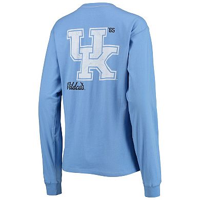Women's League Collegiate Wear Royal Kentucky Wildcats Pocket Oversized Long Sleeve T-Shirt