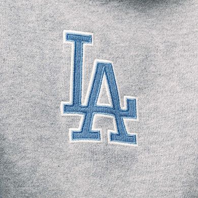 Men's '47 Heathered Gray/Heathered Royal Los Angeles Dodgers Two-Toned Team Pullover Sweatshirt