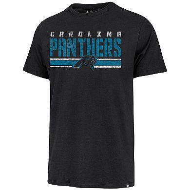 Men's '47 Black Carolina Panthers Team Stripe T-Shirt