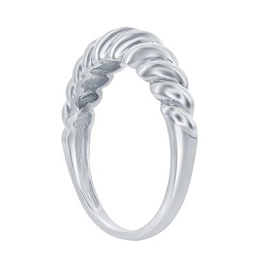 Argento Bella Sterling Silver Croissant Ring