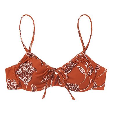 Women's CUPSHE Boho Impressions Underwire Tie Front Bralette Bikini Top