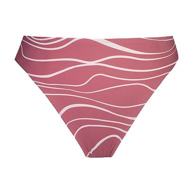 Women's CUPSHE Wavy Print High Waisted Cheeky Bikini Bottoms