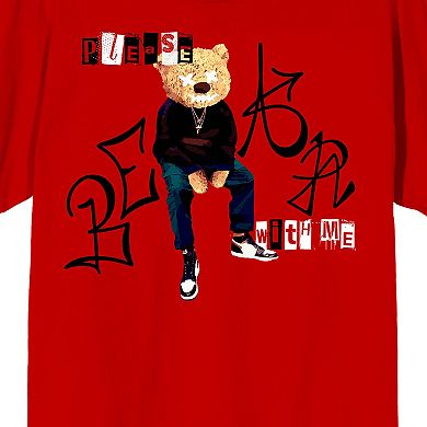 Men's Teddy Drip Please Bear With Me Graphic Tee