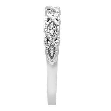Love Always 10k White Gold Diamond Accent Infinity Stackable Anniversary Ring