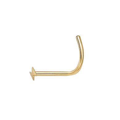 Lila Moon 14k Gold Lightning Bolt Curved Nose Stud