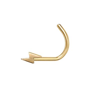 Lila Moon 14k Gold Lightning Bolt Curved Nose Stud