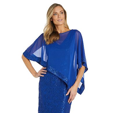 Women's R&M Richards Lace Poncho Dress