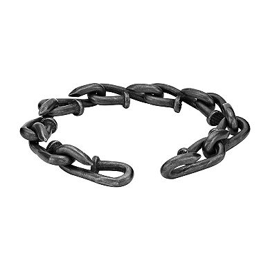LYNX Men's Antiqued Stainless Steel Bracelet