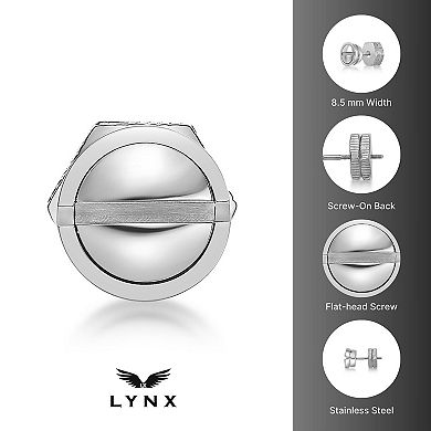 LYNX Men's Stainless Steel Screwhead Stud - Single Earring 
