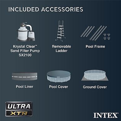 Intex 26333EH 20' x 48" Round Ultra XTR Frame Swimming Pool Set w/ Robot Vacuum