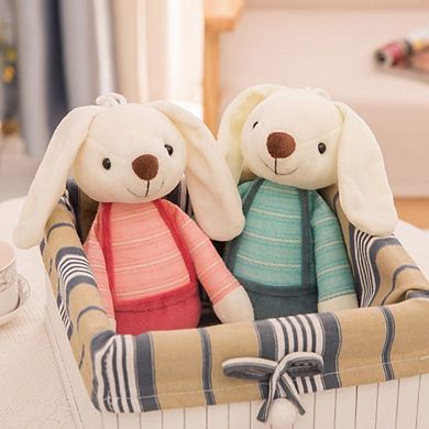 A Easter Bunny Plush Toy - Cute Dangle Ear Rabbit Doll Pillow for Children's Birthday and Easter Gift