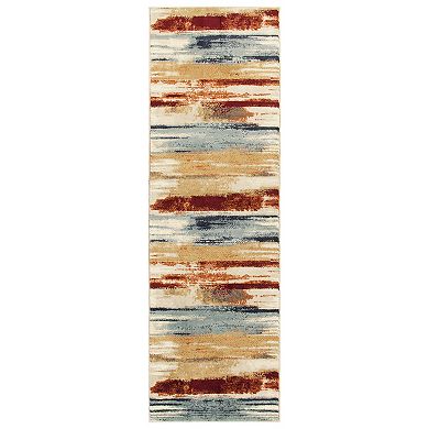 SUPERIOR Rothco Modern Abstract Striped Indoor Area Rug