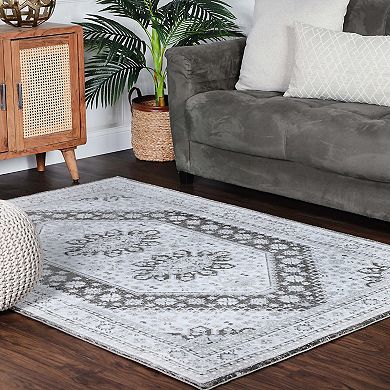 Superior Modern Abstract Polyester Indoor Area Rug