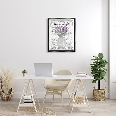Stupell Home Decor Lavender Sprigs Bouquet Floating Frame Wall Art