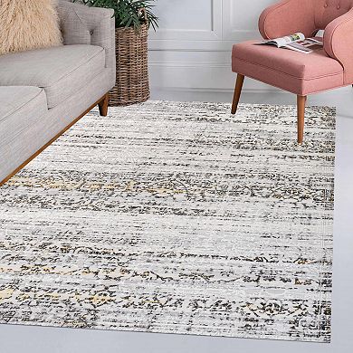 Jonathan Y Tidal Distressed Striped Area Rug