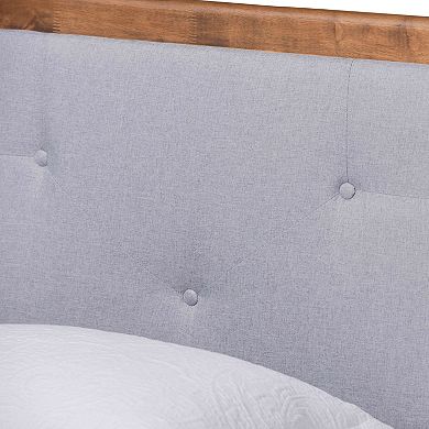 Baxton Studio Saul Upholstered Twin Platform Bed