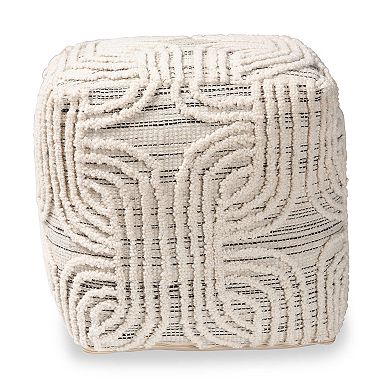 Baxton Studio Arlett Woven Pouf Ottoman