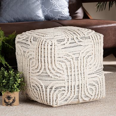 Baxton Studio Arlett Woven Pouf Ottoman