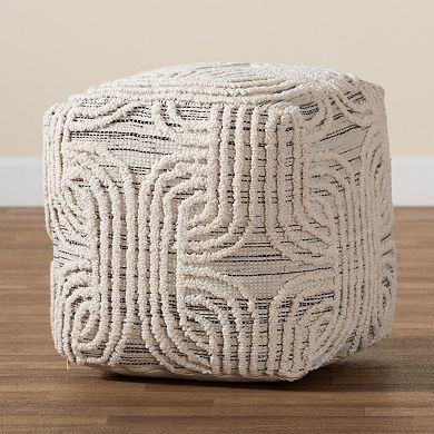 Baxton Studio Arlett Woven Pouf Ottoman