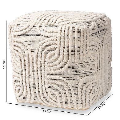 Baxton Studio Arlett Woven Pouf Ottoman