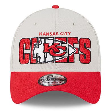 Men's New Era Stone/Red Kansas City Chiefs 2023 NFL Draft 39THIRTY Flex Hat