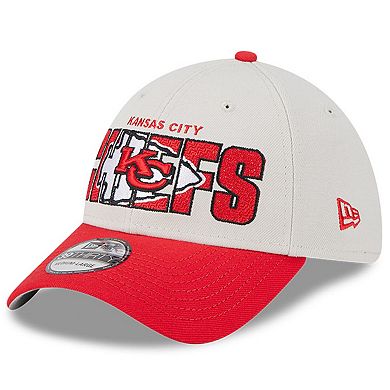 Men's New Era Stone/Red Kansas City Chiefs 2023 NFL Draft 39THIRTY Flex Hat