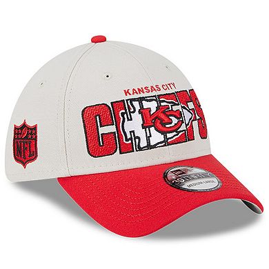 Men's New Era Stone/Red Kansas City Chiefs 2023 NFL Draft 39THIRTY Flex Hat