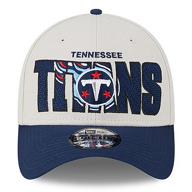 Men's New Era Stone/Navy Tennessee Titans 2023 NFL Draft 39THIRTY Flex Hat