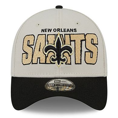 Men's New Era Stone/Black New Orleans Saints 2023 NFL Draft 39THIRTY Flex Hat